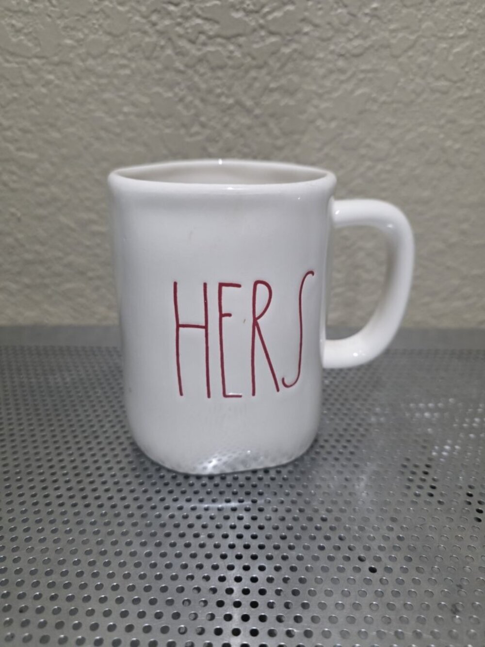 Rae Dunn HERS Mug Coffee Tea Cup Artisan Collection by Magenta Red